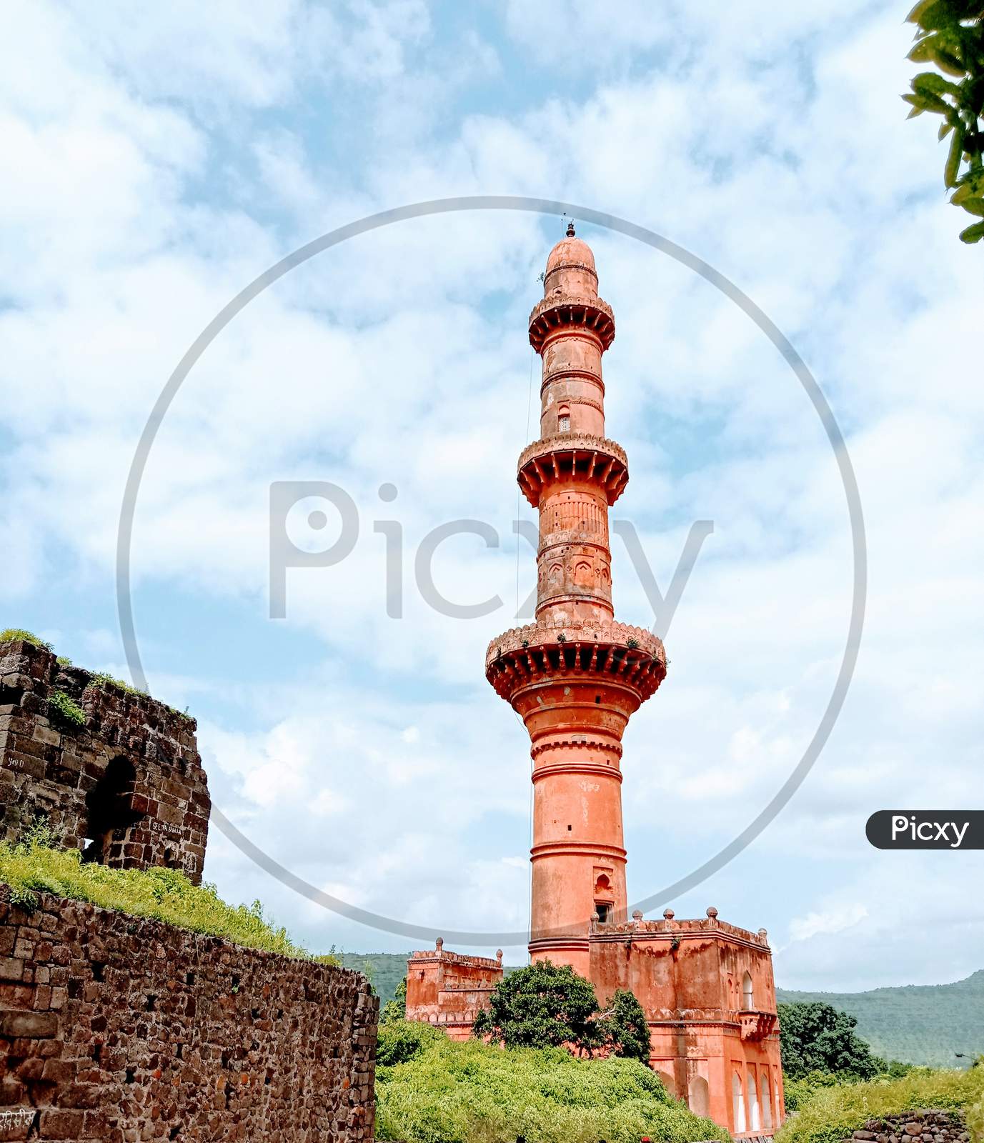 Minar at Daulatabad fort, Aurangabad, Maharashtra.
