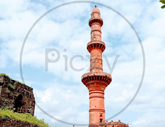 Minar at Daulatabad fort, Aurangabad, Maharashtra.