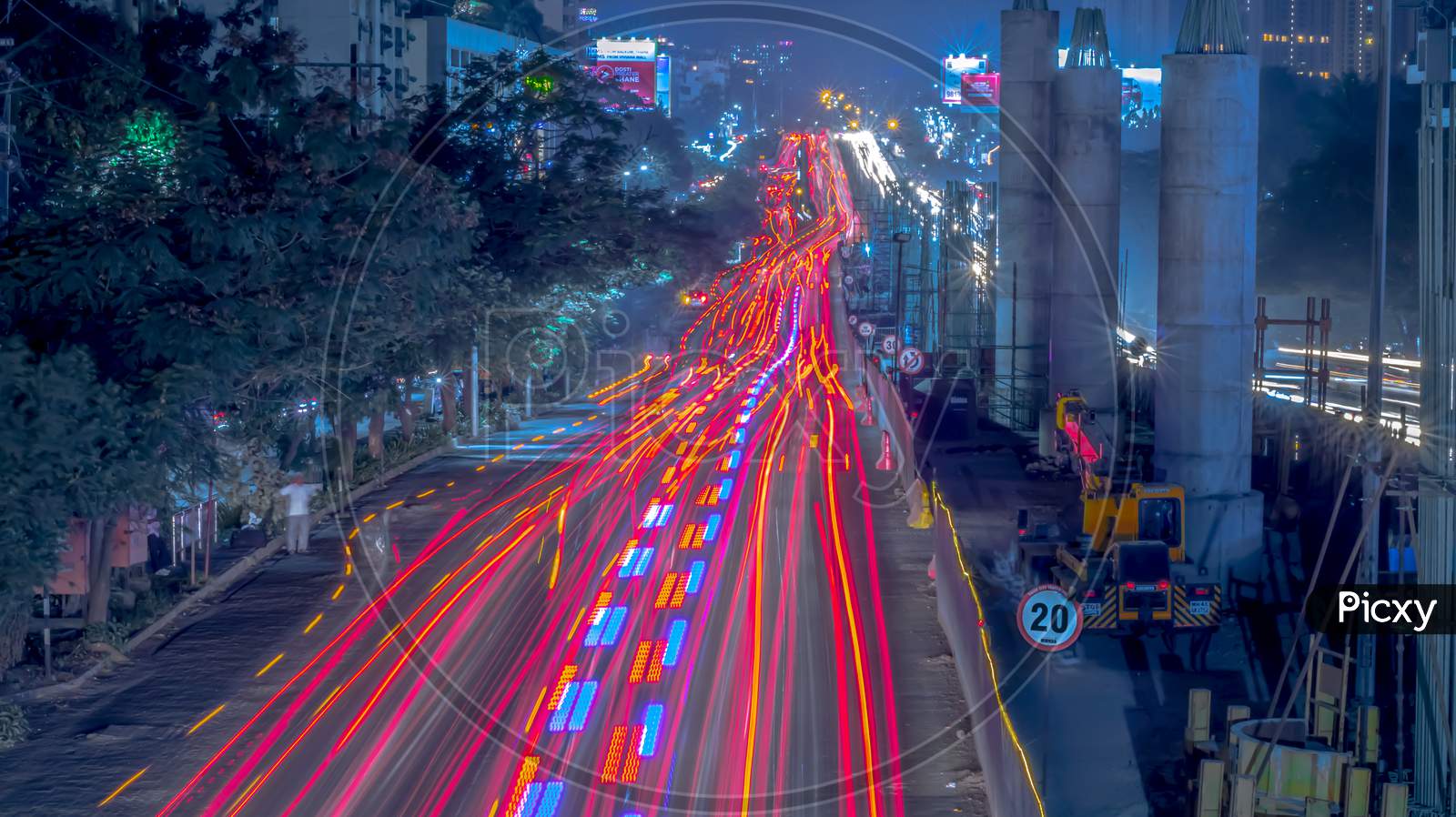 long exposure photography this highway