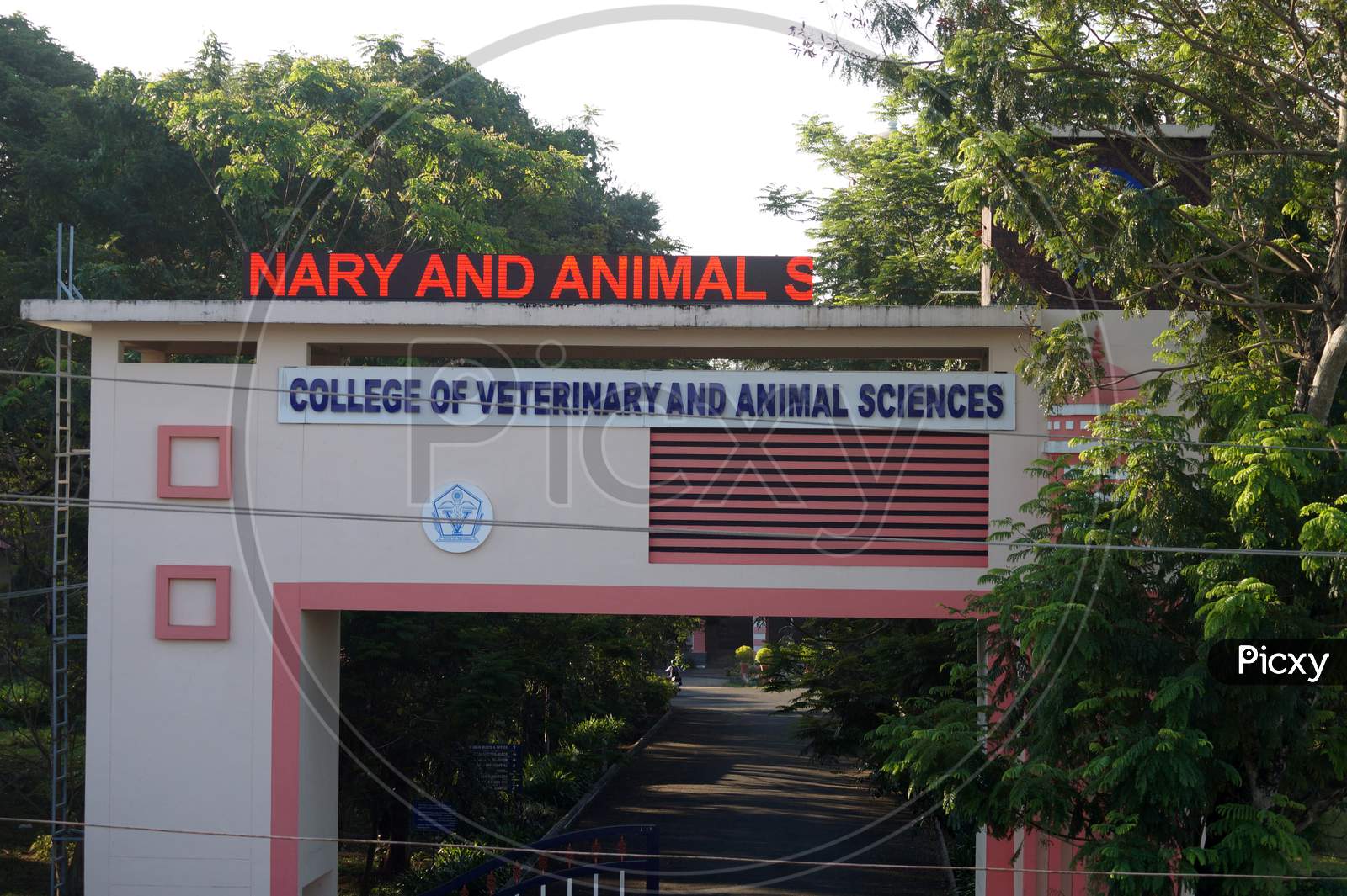 Thrissur, Kerlala, India - 11/20/2020: Kerala Veterinary College Sign Board