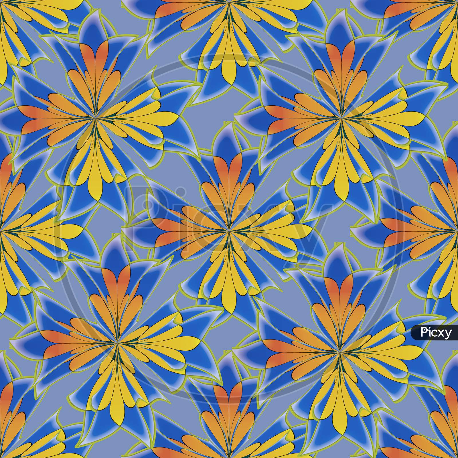 Flower Shape African Pattern Design