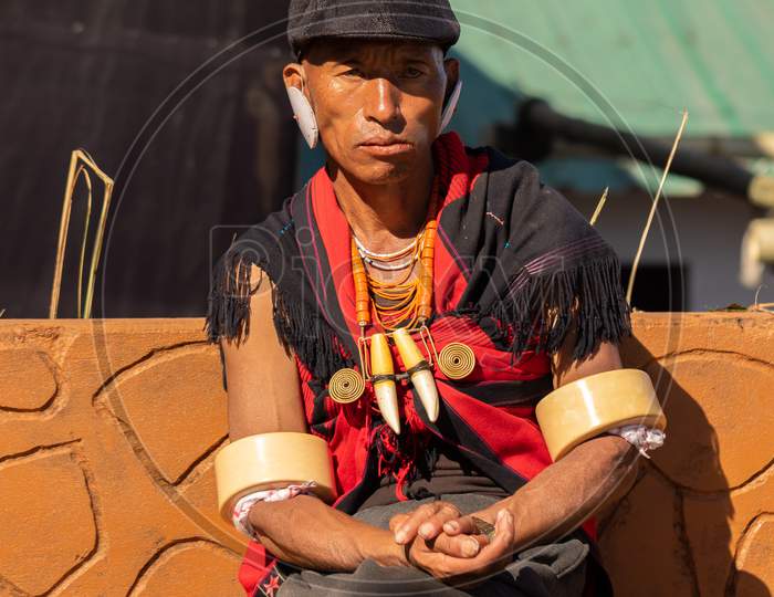 Portrait of a tribal Naga tribseman