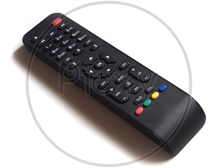 Tv Remote On A White Background
