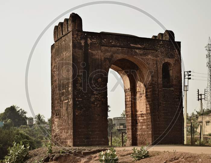 Ancient "Chota Patthar Darwaja" or "small fortress gate" at Bishnupur