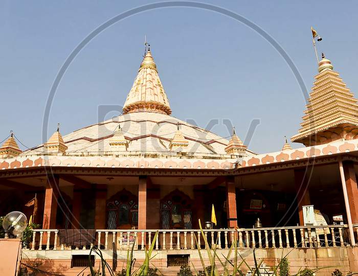 View of Dome shaped Nandeeshwar dweep at Digamber jain temple at Jabalpur