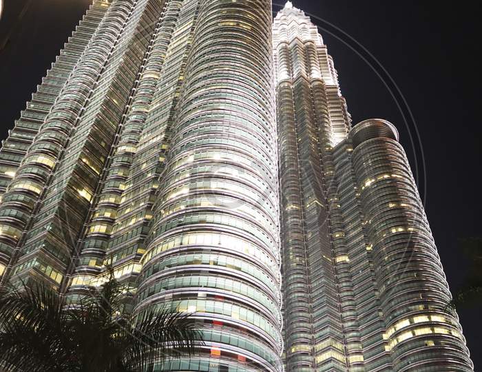 View of Tallest Petronas twin towers at Kuala Lumpur