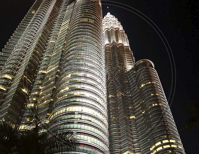 View of Tallest Petronas twin towers at Kuala Lumpur