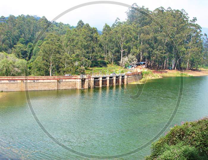 Kundala dam and lake at Munnar