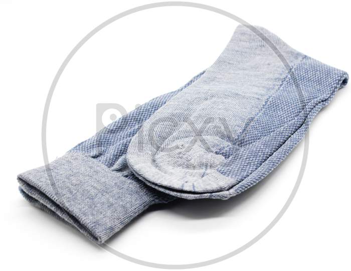 A Picture Of Cotton Socks Isolated On White Background