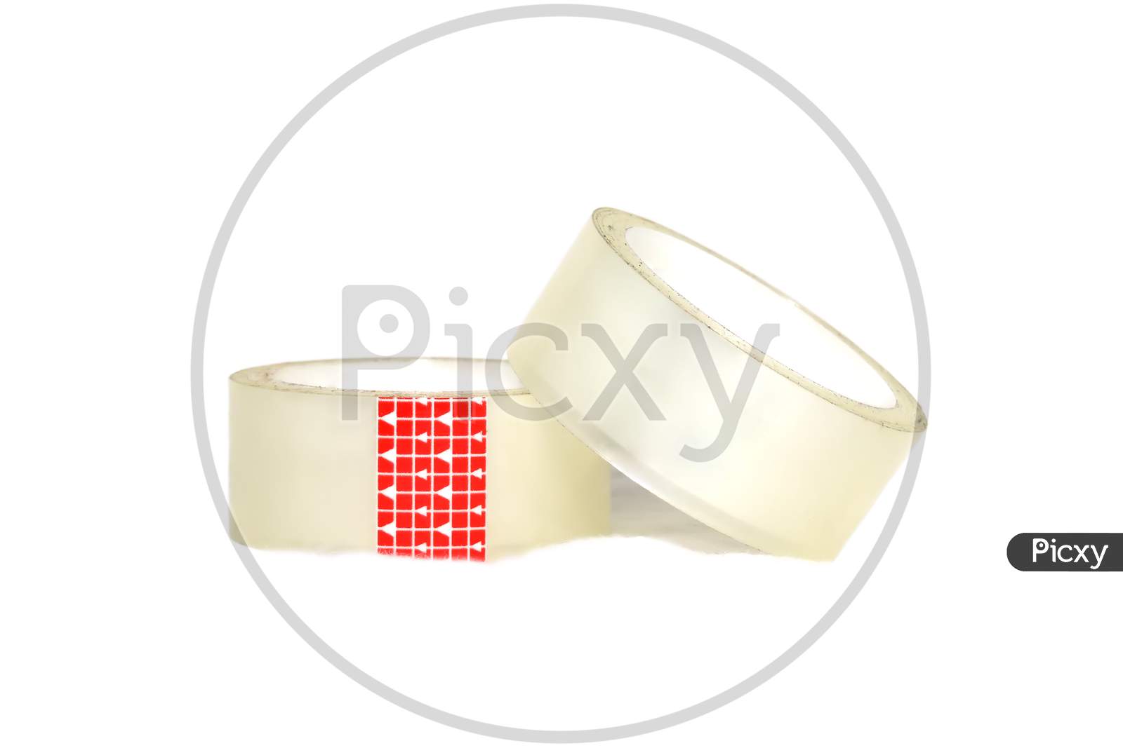 Two Rolls Of Packing Tape, Isolated On White Background