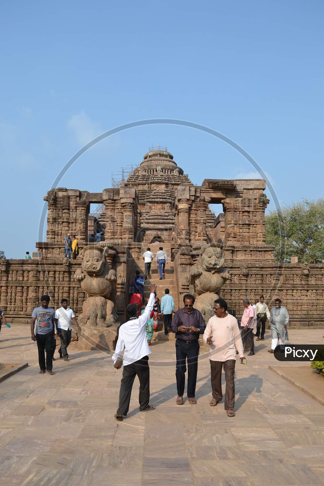 Crowd of Tourists at the Konark Sun Temple, Konark, Odisha