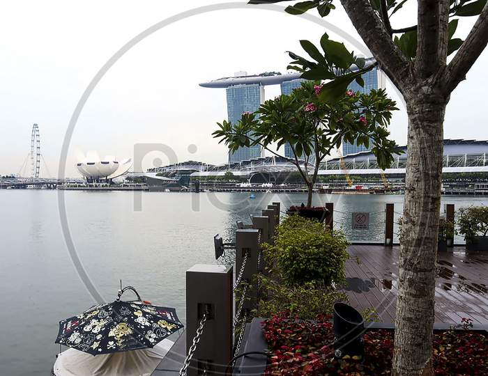view of marina bay sands at singapore