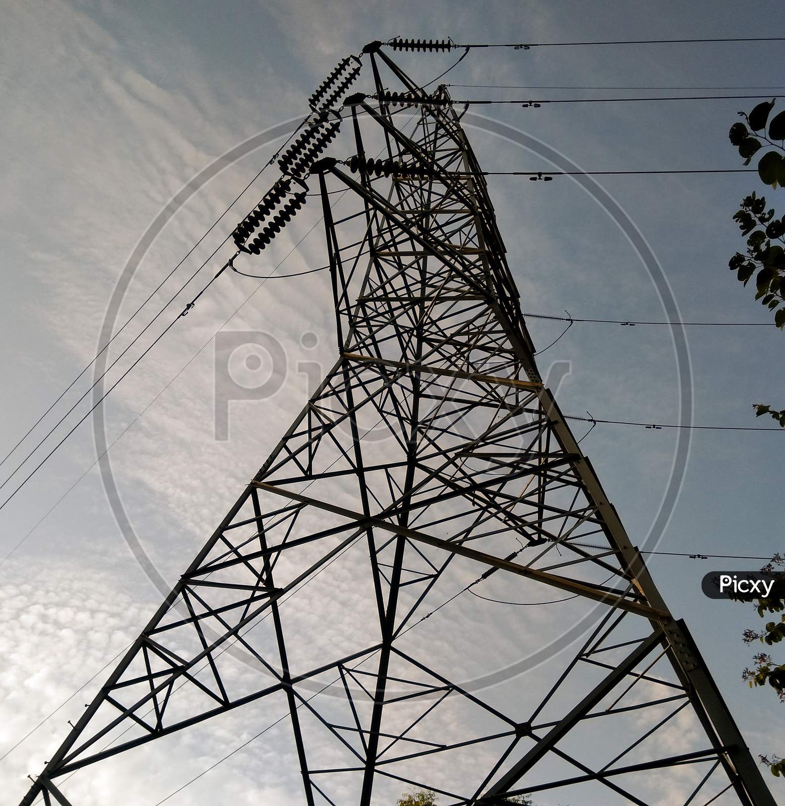 A Picture Of Electric Tower With Selective Focus