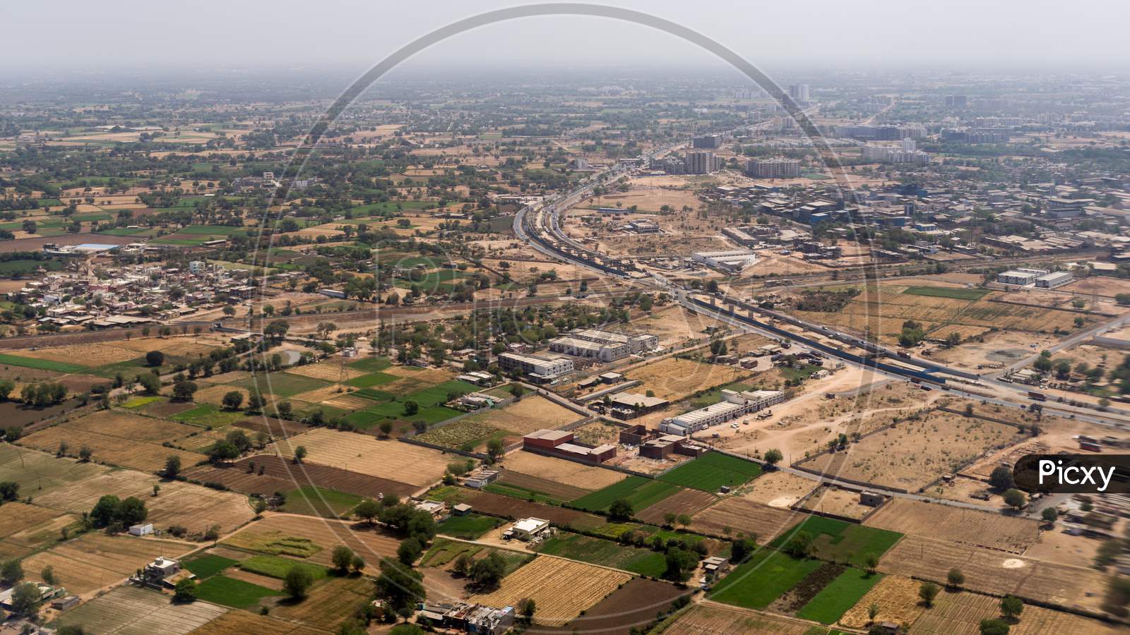 Aerial view of Ahmedabad