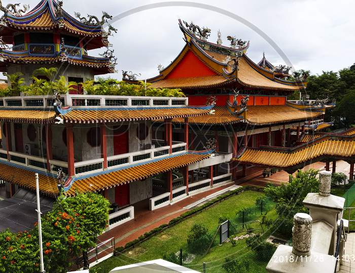 view of Beautiful Buddha temple at monastery