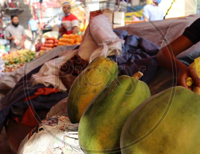 Tasty And Healthy Colorful Papaya Stock