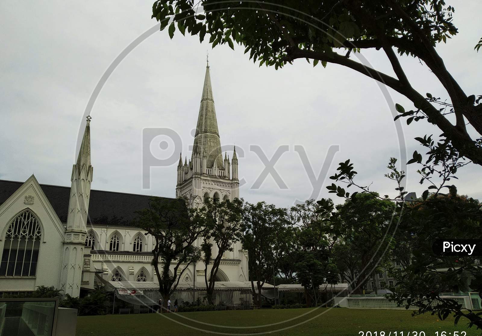 View of St Andrew's Cathedral at Singapore