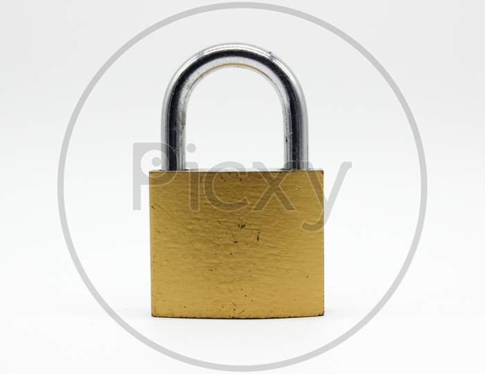 A Picture Of Padlock Isolated On White Background
