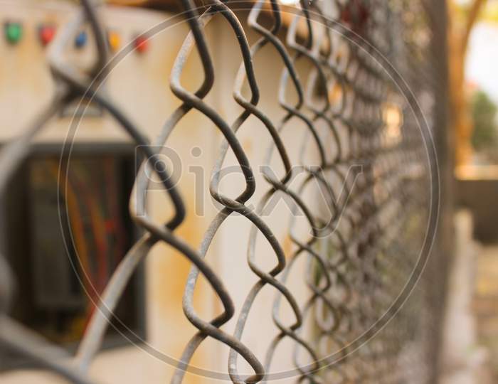 A Picture Of Steel Net With Selective Focus