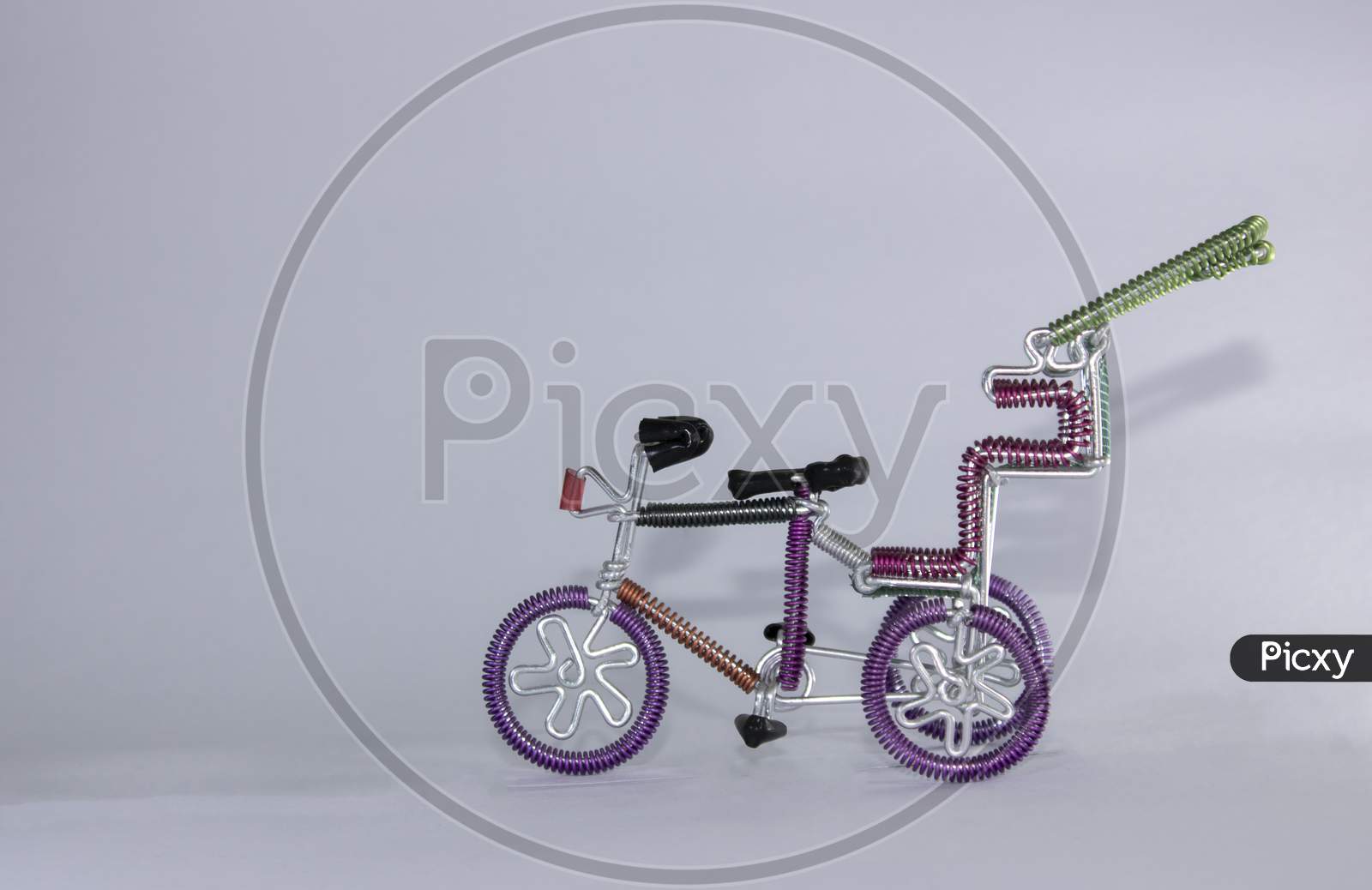 Toy Rickshaw On White Background