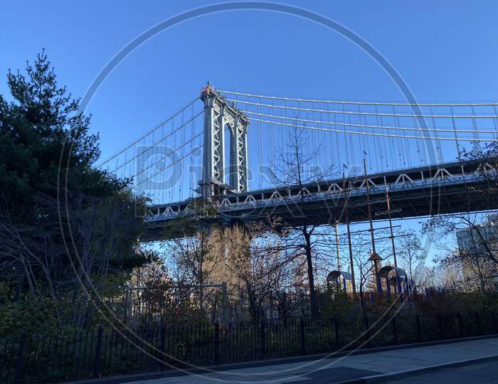 Scenic view around Manhattan, NY, USA downtown, - Bridges