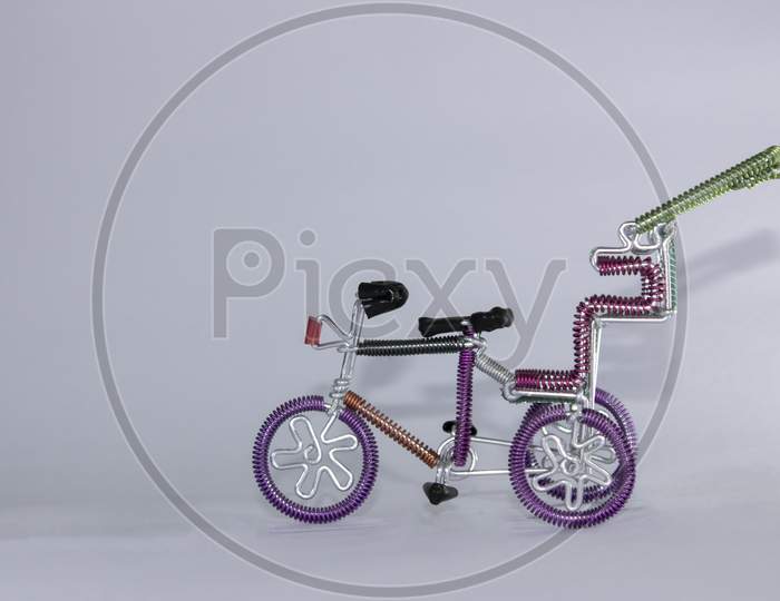 Toy Rickshaw On White Background