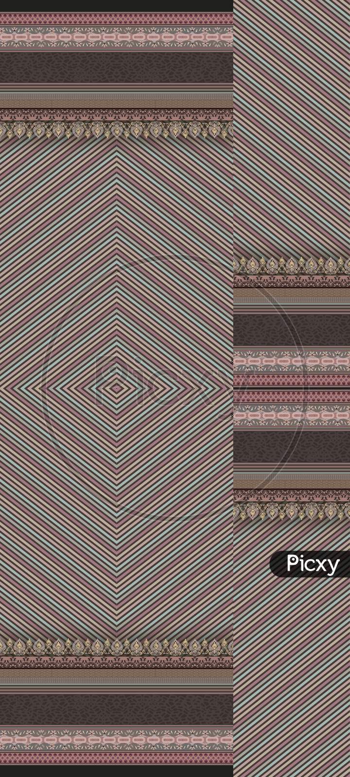 Digital textile design and colourfull background sadi and repeat pattern, fabric and seamless