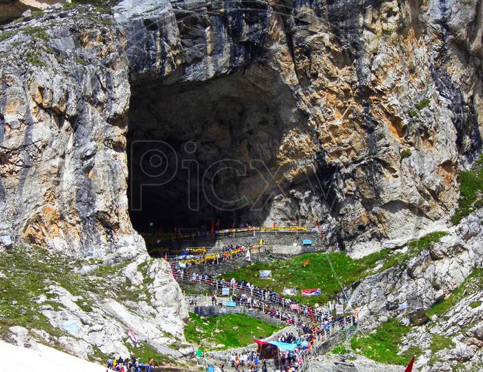 The view of Amarnath Cave