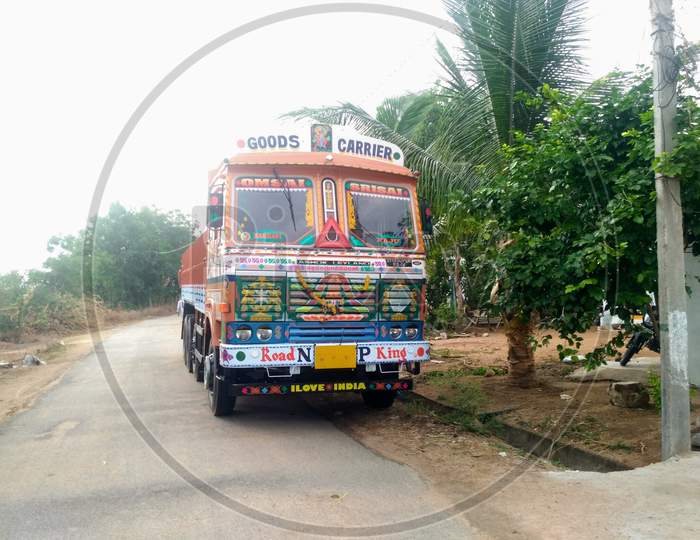 Ashok Leyland Lorry at Peddamungalachedu