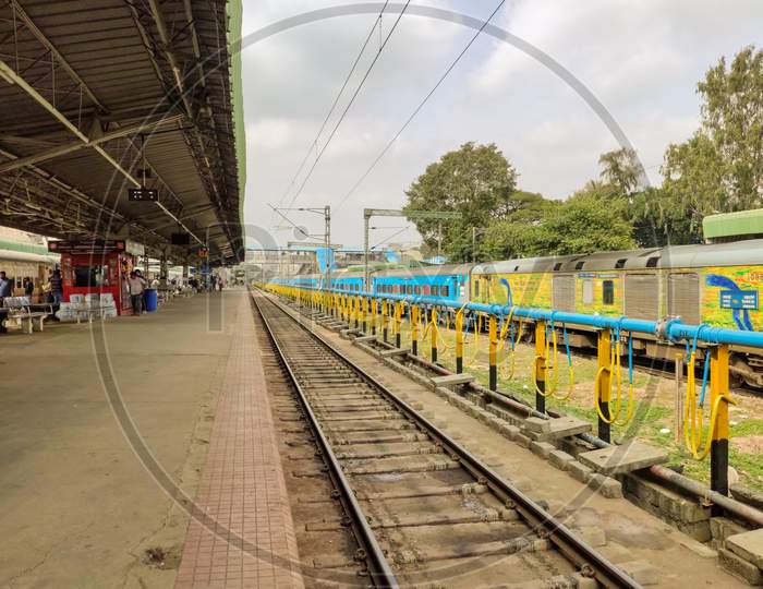 Bengaluru yeswantpur - india /TN - December 2019: Yeswantpur railway station