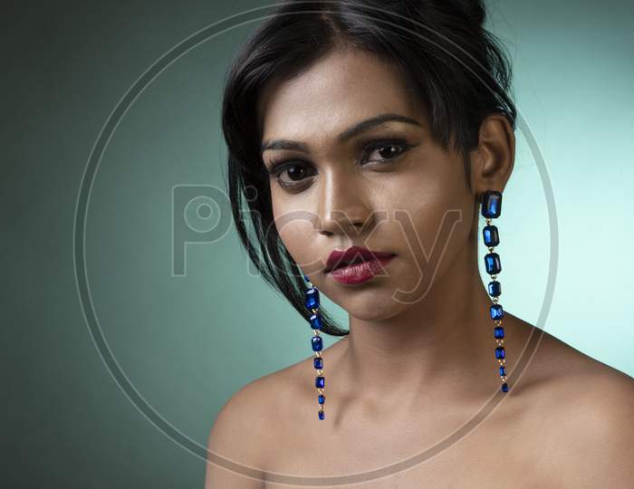 Young Indian lady wearing fashion accessories