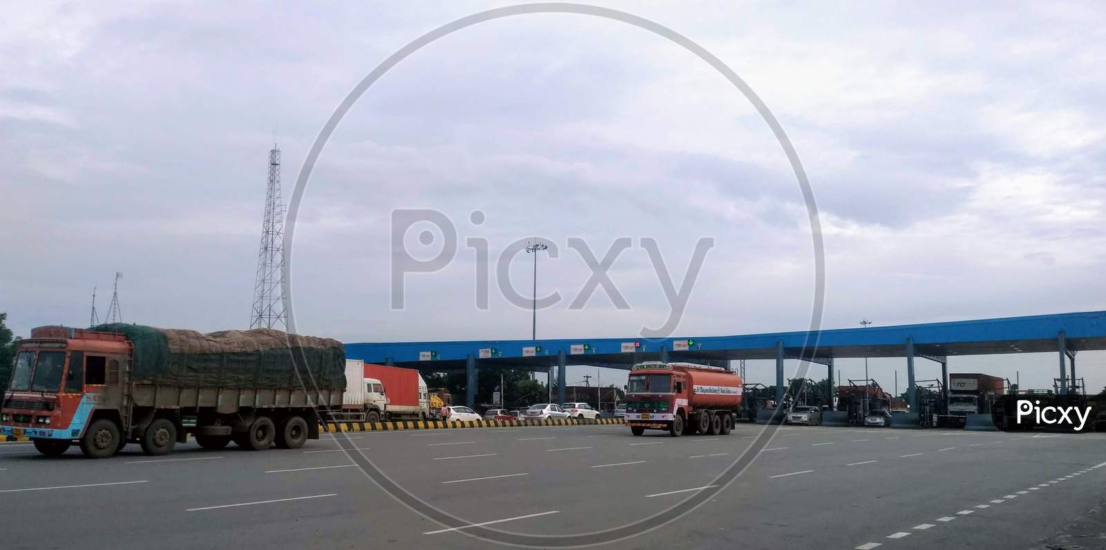 Lorry At Addakal Toll plaza