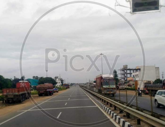Lorry vehicles On Highway