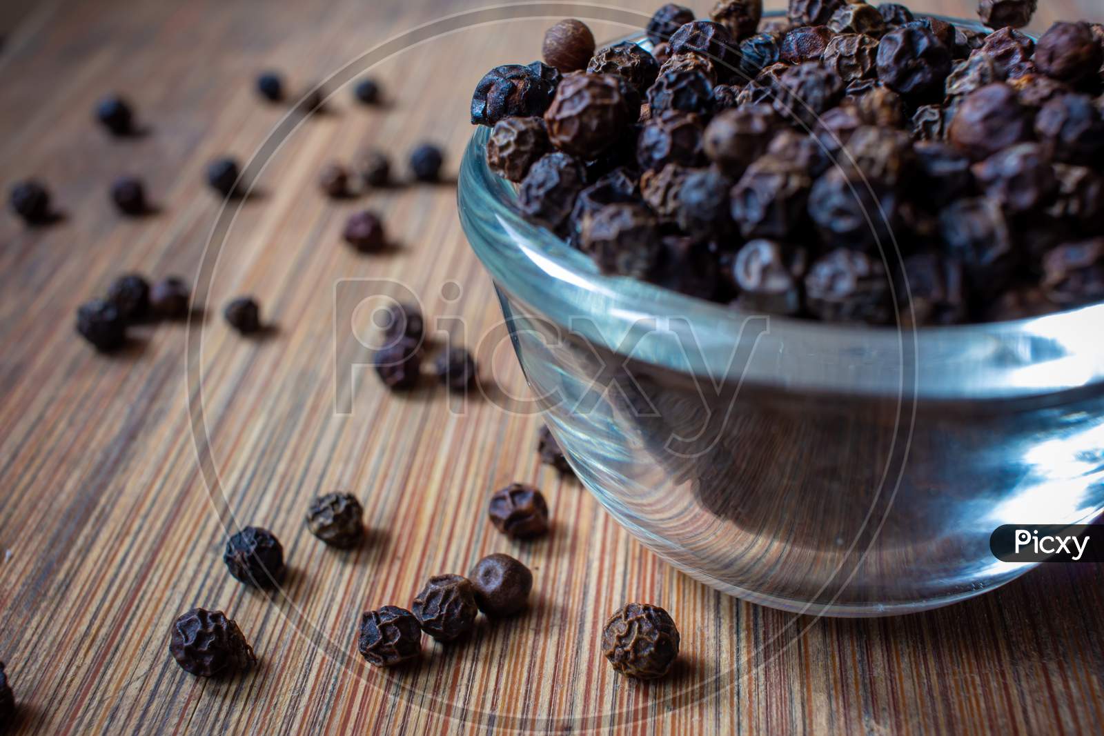 View Of Black Peppercorns In A Bowl. Black Pepper Boost Immunity Naturally