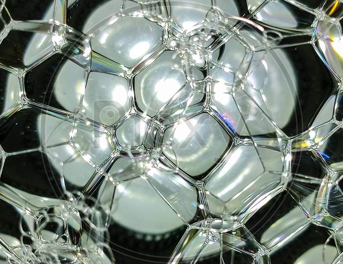 Abstract Of White Soap Bubbles