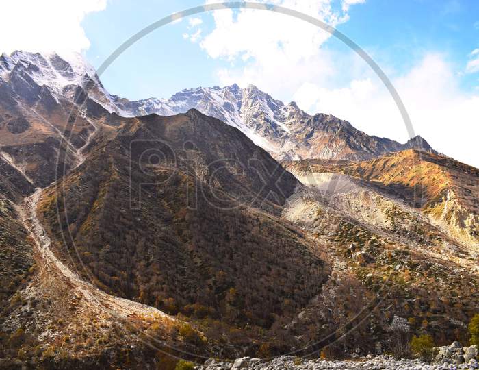 Himalayan mountain range at Gangotri national park
