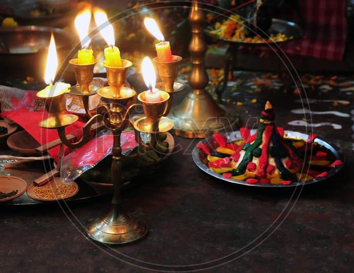The ritual of Goddess- Kali puja.