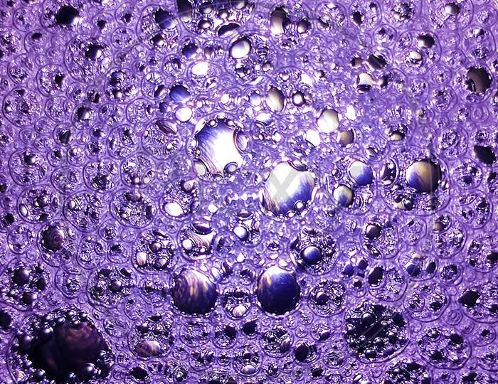 Abstract Of Purple Soap Bubbles