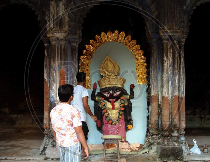Making of Goddess Kali.