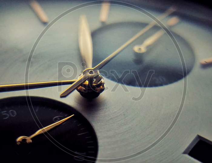 Macro photo of clock