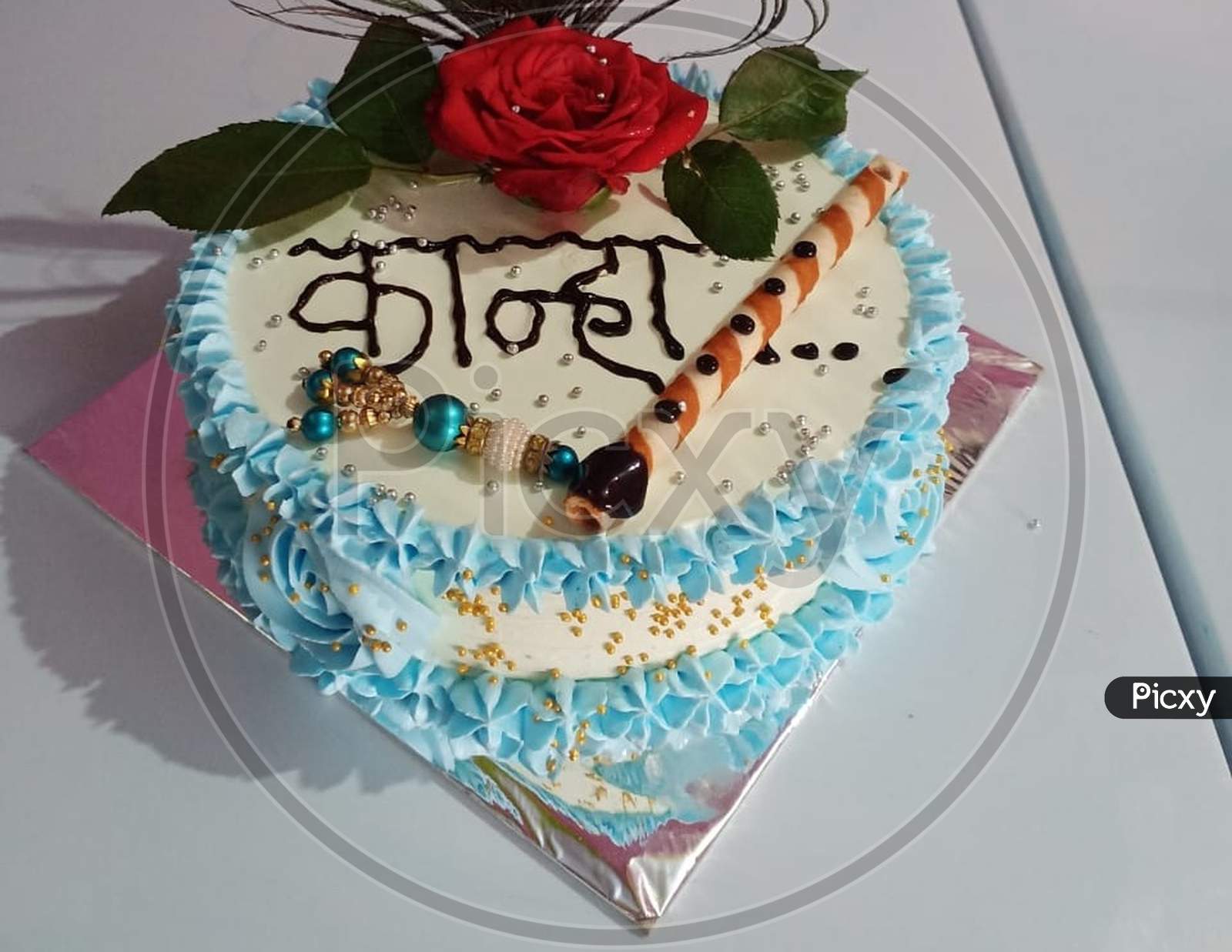 Festiko® Kanha Bal Gopal Theme Happy Birthday Cake Topper, Cake Decoration  Supplies, Kanha Bal Gopal Janmashtami Decoration : Amazon.in: Toys & Games