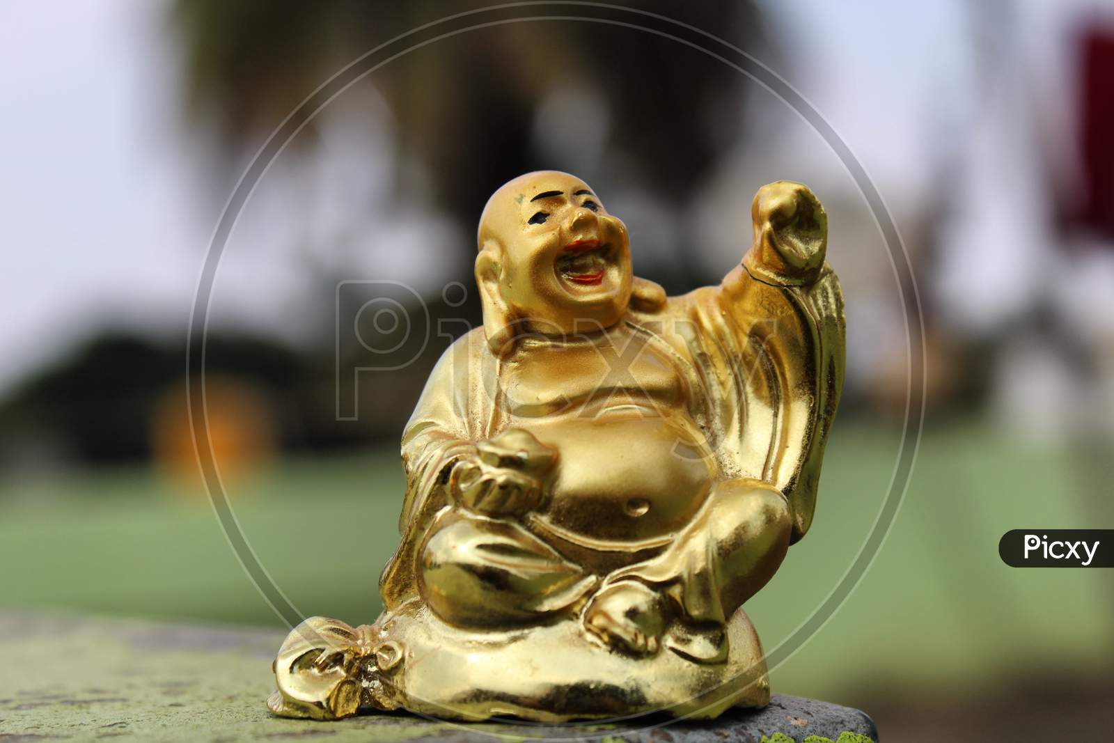 Laughing Buddha, closeup shot