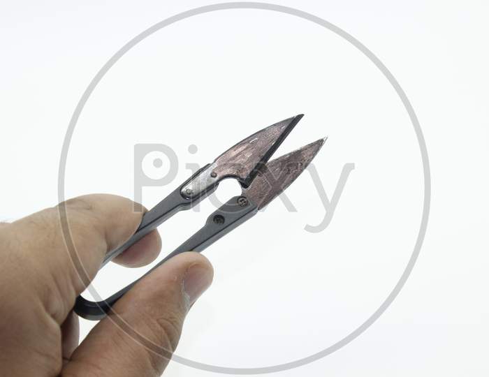 Wire Cutter Isolated On White Background With Selective Focus