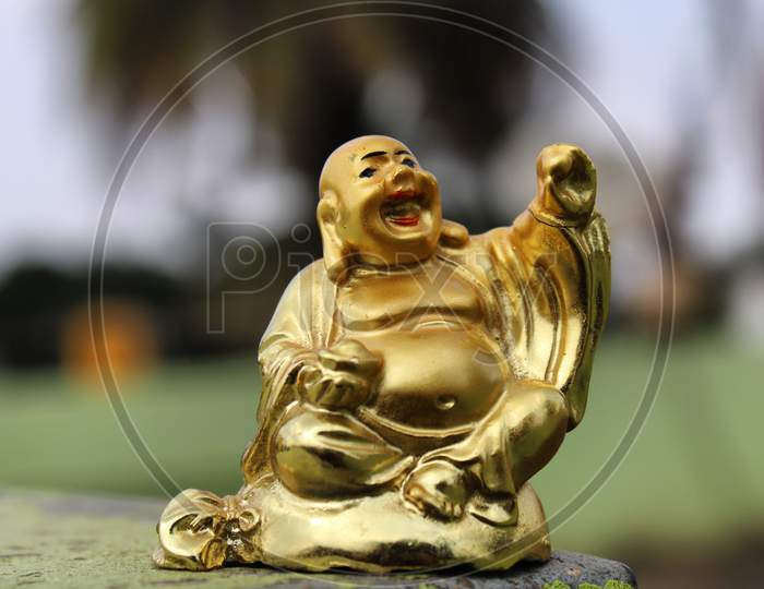 Laughing Buddha, closeup shot