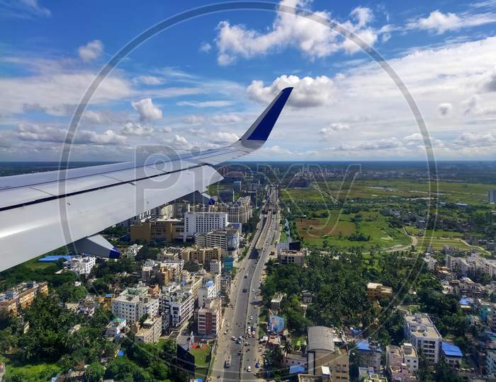 Kolkata view from sky.