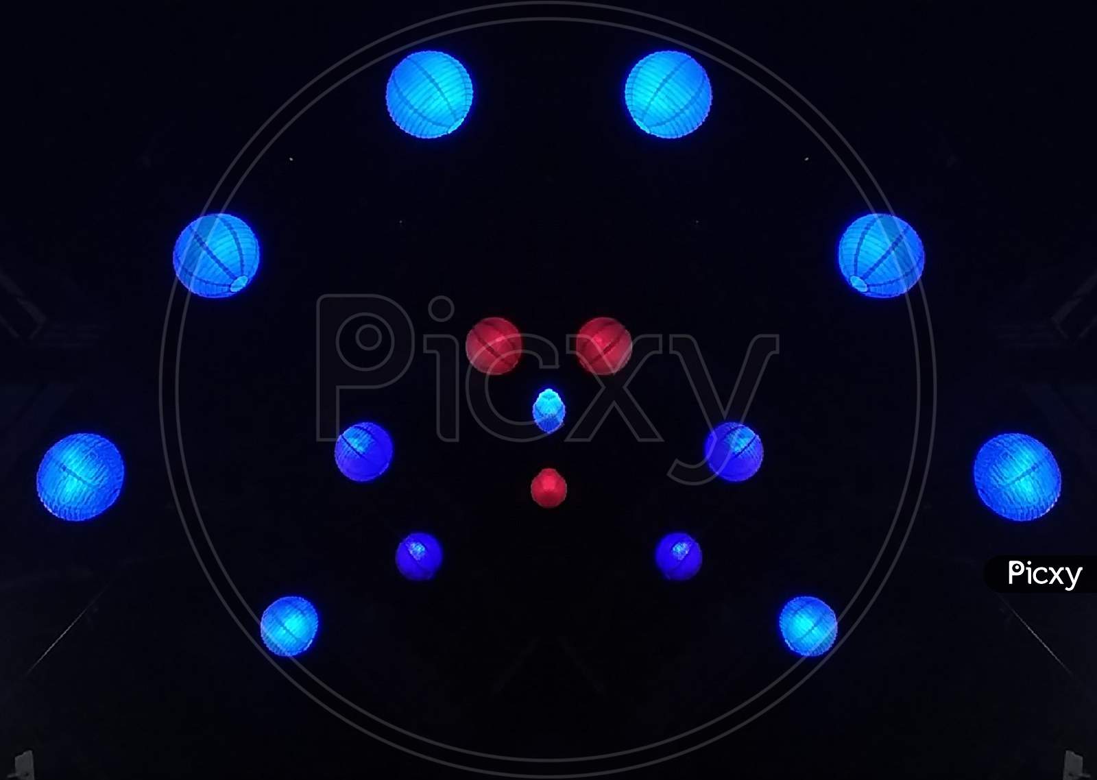 Blue and Red Lantern  photos.Click with different angles. Diwali lantern.Diwali lighting.