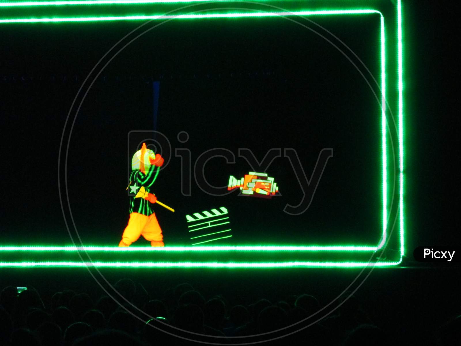 Stage show of visual lighting effect