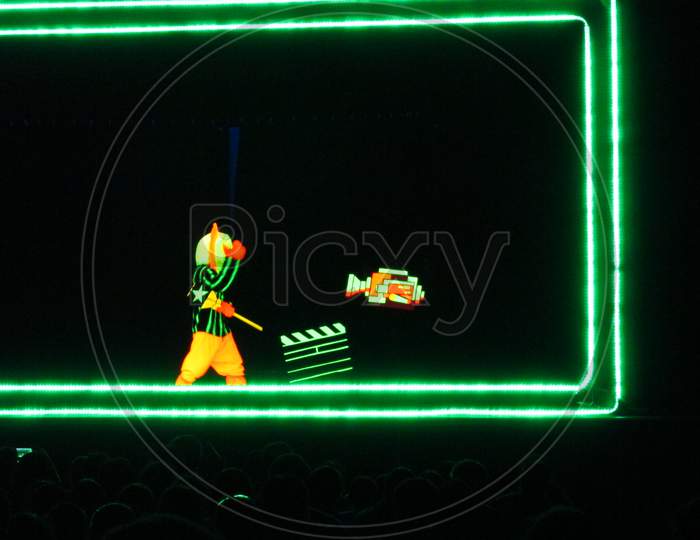Stage show of visual lighting effect