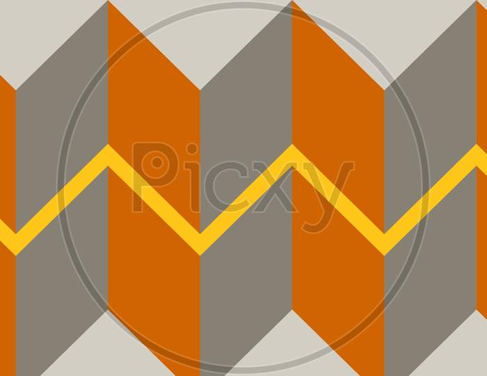 Orange Cubes Abstract Or Illustration For Video Background