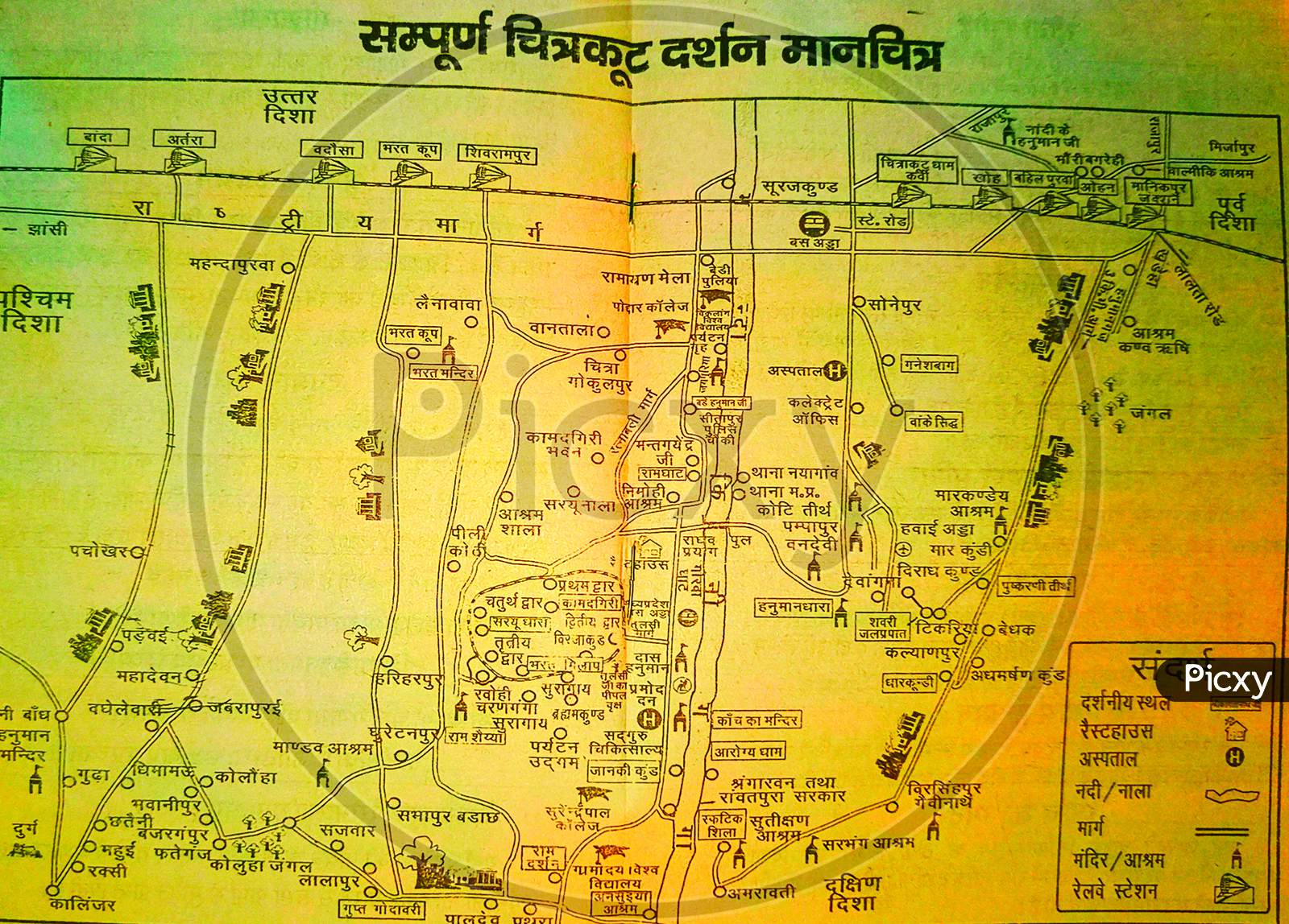 chitrakoot tourism map
